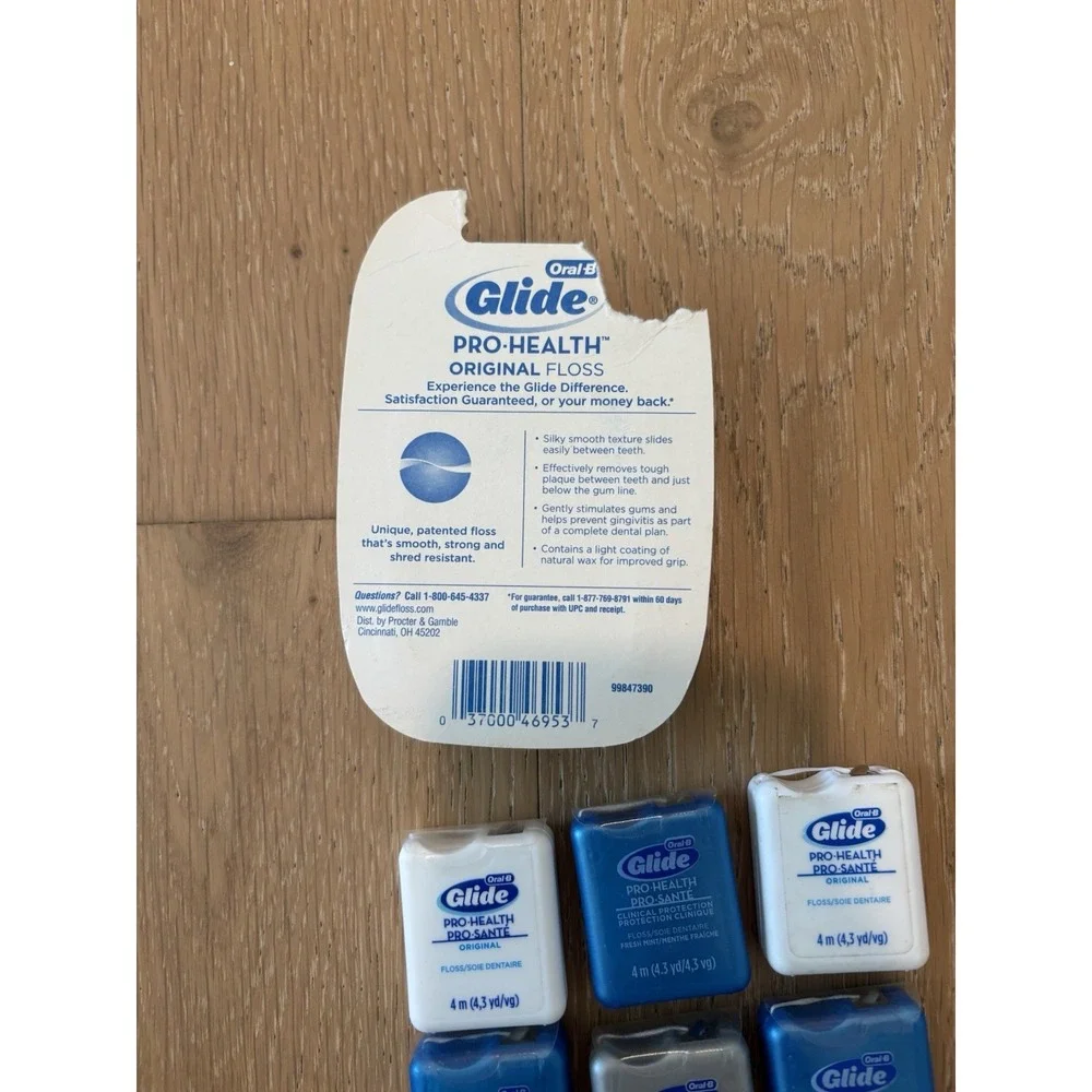 LOT OF 9 Oral-B Glide Pro-Health Pro Sante ORIGINAL Dental Floss Old Formula